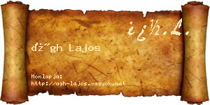 Ágh Lajos névjegykártya