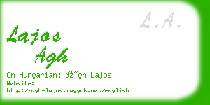 lajos agh business card